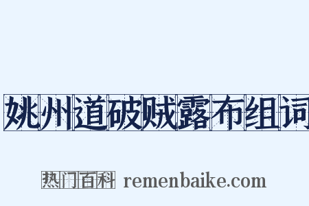 姚州道破贼露布组词是什么意思的图片